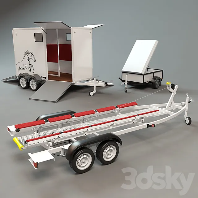 Trailers (set trailer) 3D Model
