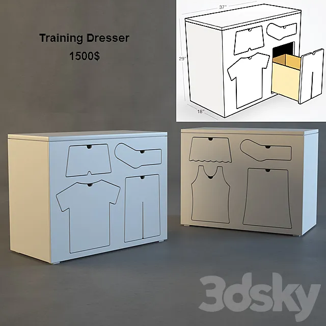 Training dresser 3D Model