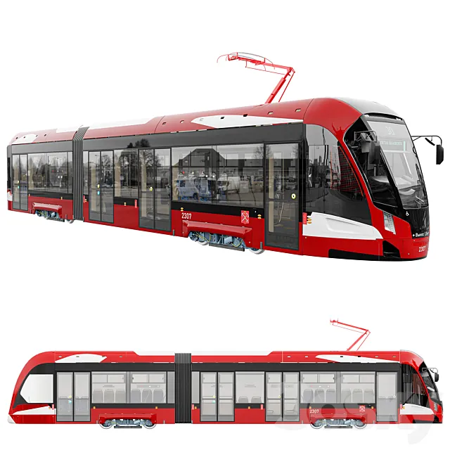 Tram "Bogatyr-M" 71-923 3D Model