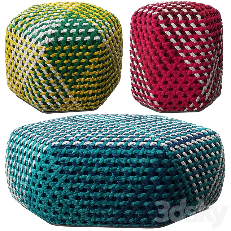 Tramae pouf by B&B Italia 3D Model Free