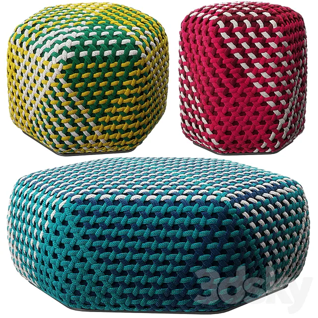 Tramae pouf by B&B Italia 3DModel
