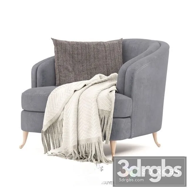 Travail Italien Armchair 3D Model Free