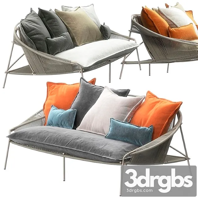 Traveler outdoor sofa by roche bobois 2 3D Model Free