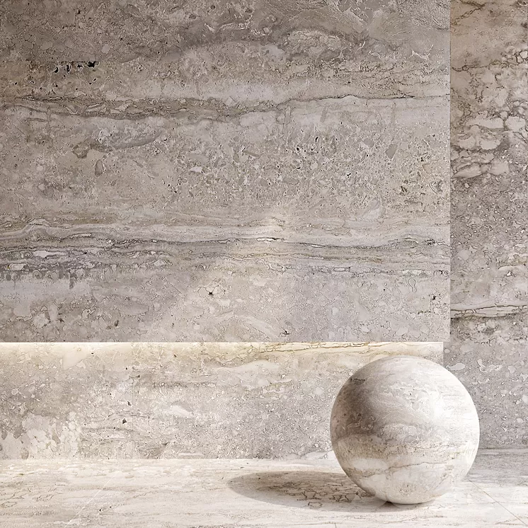 Travertin stone 3D Model