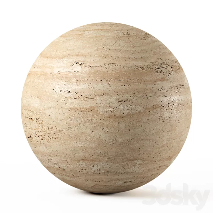 Travertine 04 Roccia 3D Model