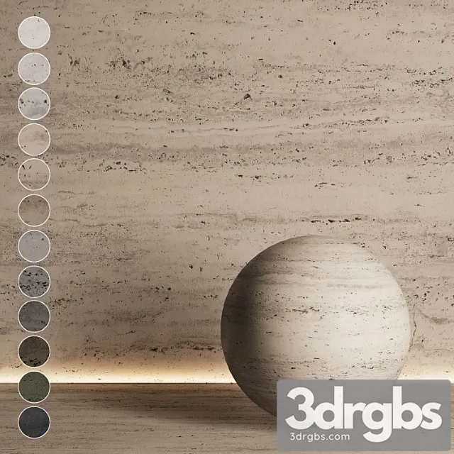 Travertine Kamen of Different Shades 3 3D Model Download