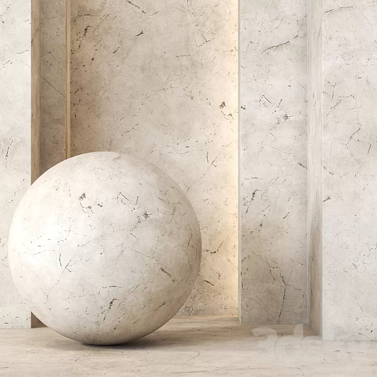 Travertine Texture 4K - Seamless 3D Model