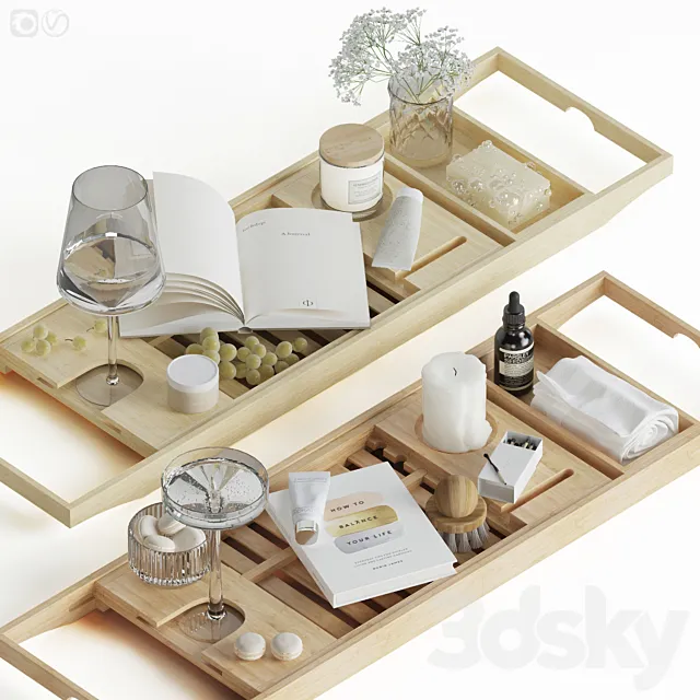 Tray for bathroom - 01 3D Model