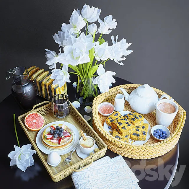 Trays with breakfast 2 Free Download