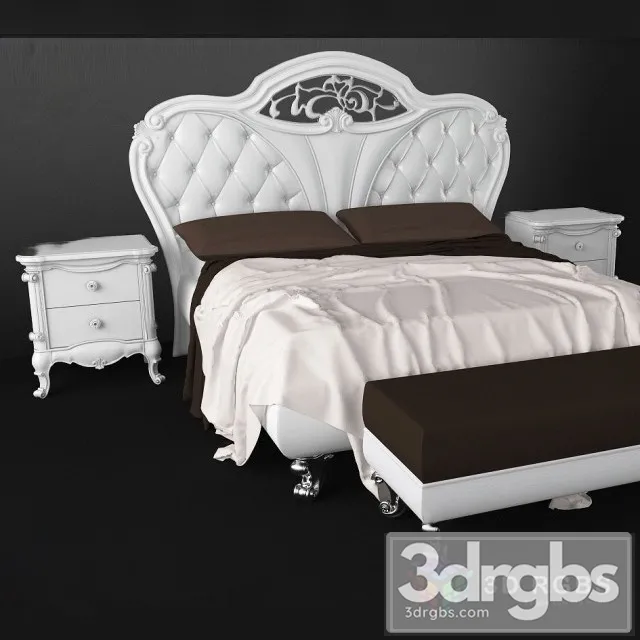 Tre Ci Glamour Bed 3D Model Free