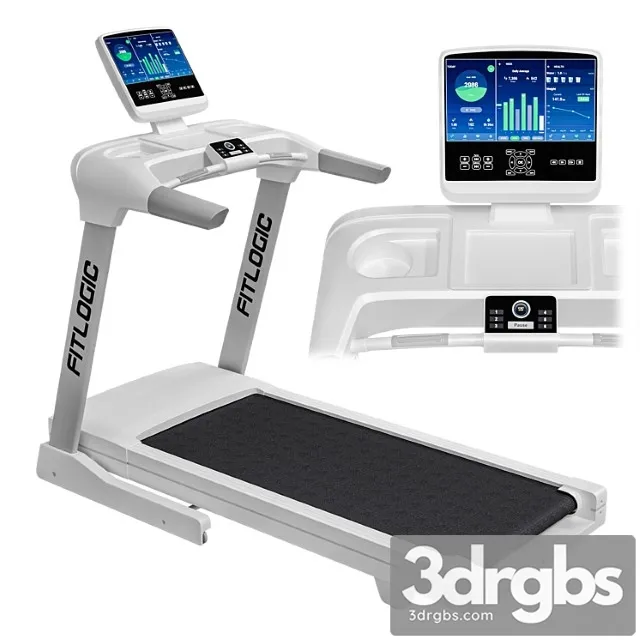 Treadmill fitlogic white 3D Model Download