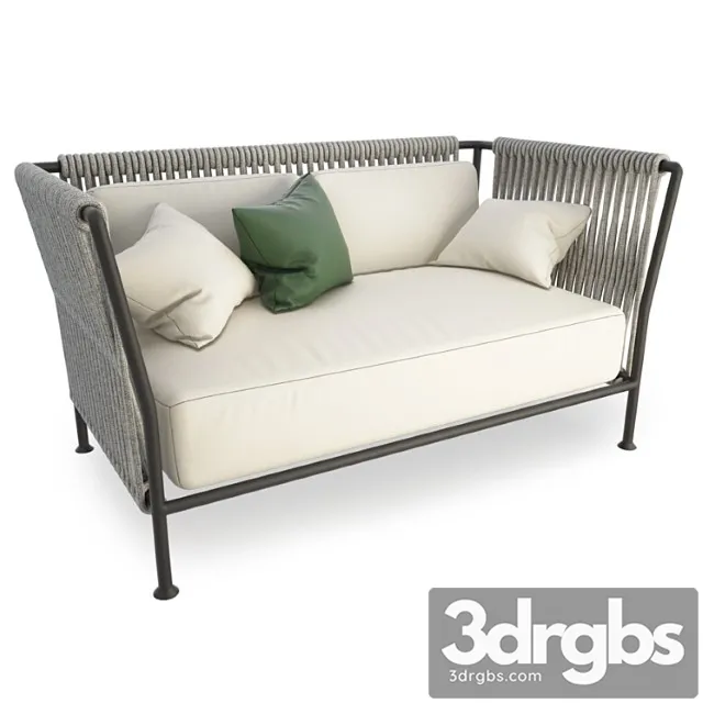 Treble outdoor sofa unopiu 2 3D Model Free