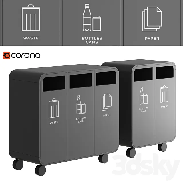 TreCe CLOUD | Litter bin 3D Model