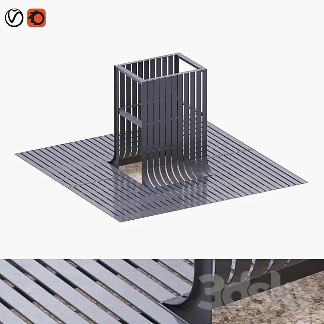 Tree grills set 3D Model