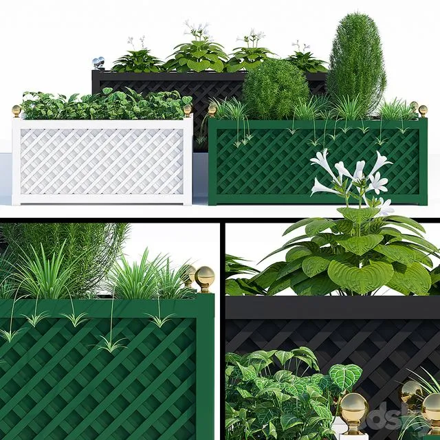 Treillage jardinieres 3D Model