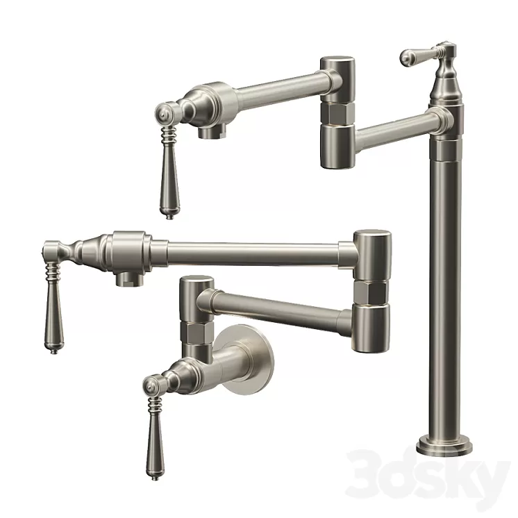 Tresa Kitchen Pot Fillers by Brizo 3D Model Free