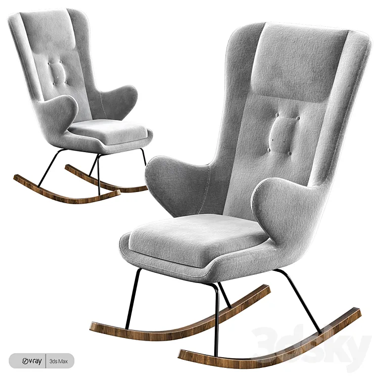 Tresser Rocking Chair 3D Model Free