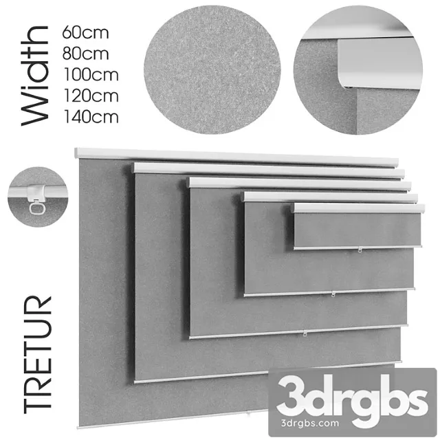 Tretur. ikea block-out roller blind 3D Model Free