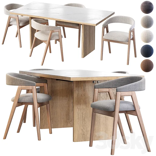 Trevor chair and Audrey table from Divan.ru 3D Model