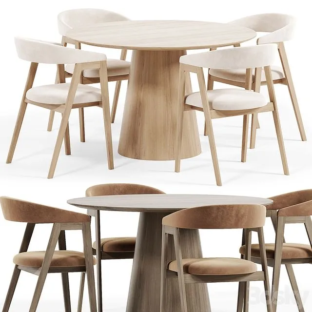 Trevor Chair Laurie Kitchen table 3D Model