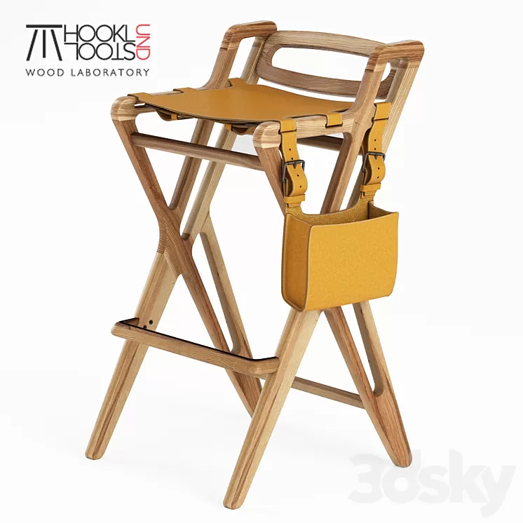 Triangle Bar Stool 3D Model