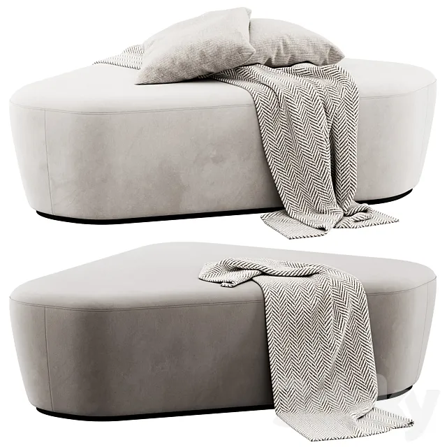 Triangular pouf Radar by Frezza 3D Model