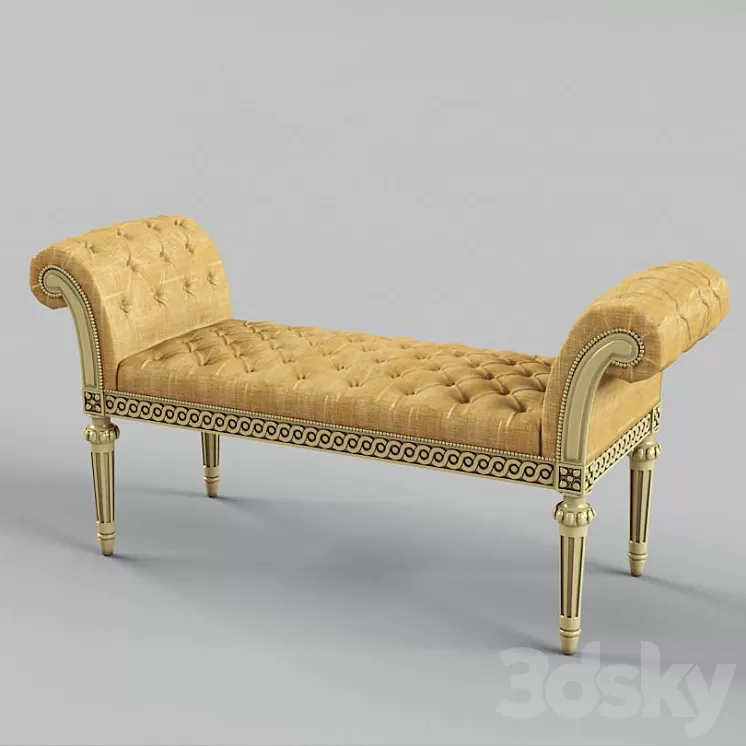 Trianon Court Bench 3D Model