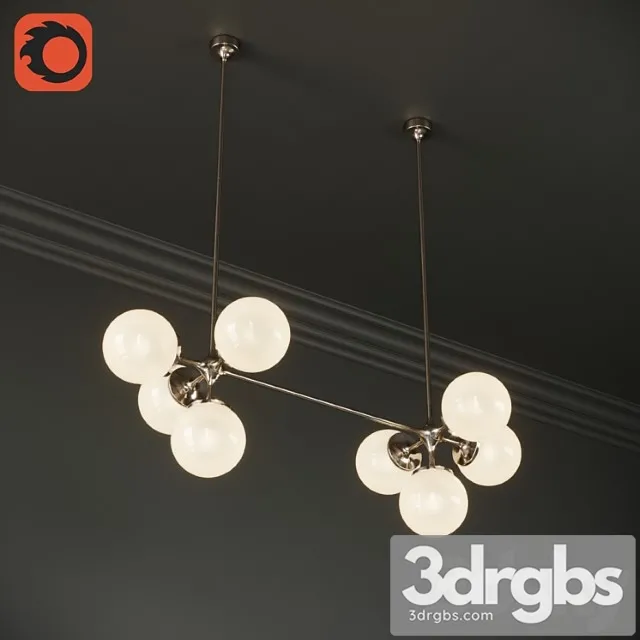 Tribcea Loft Chandelier Cluster Duo 3D Model Free