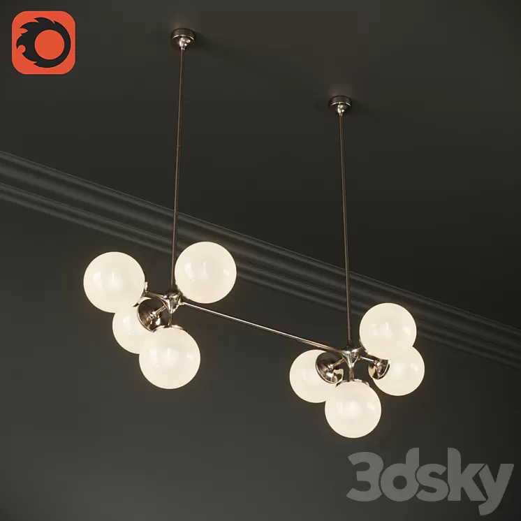 Tribcea Loft Chandelier Cluster Duo 3D Model