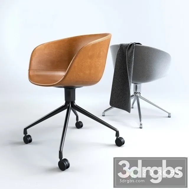 Tribeca Metal Wingback Arm Chair 3D Model Free