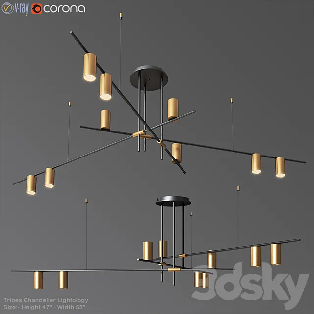 Tribes Chandelier Lightology 3DModel