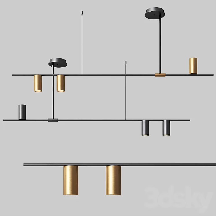 Tribes Linear Pendant 3D Model