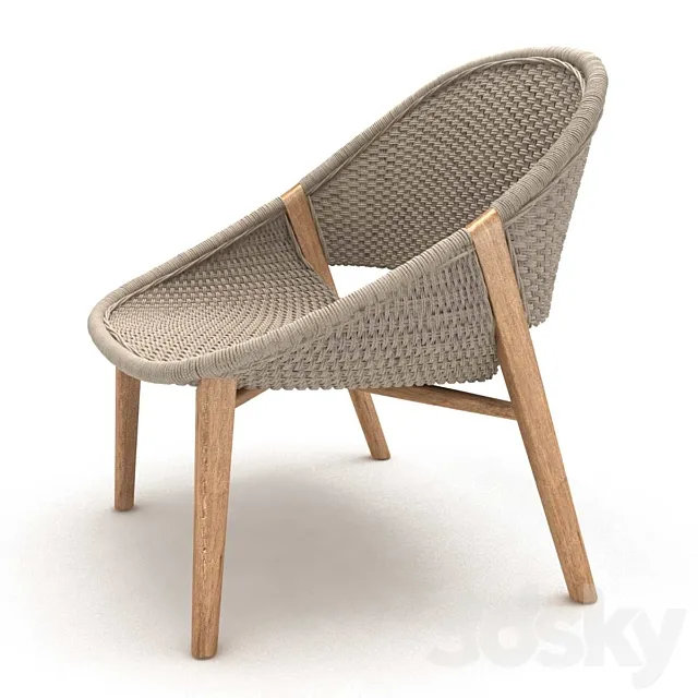 Tribu elio handwoven armchair 3d model 3D Model