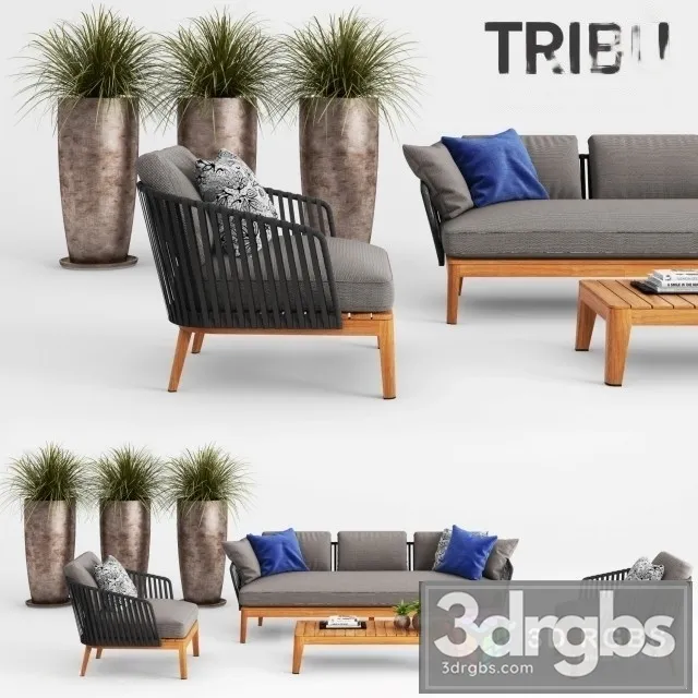 Tribu Mood Sofa Club Chair 3D Model Free