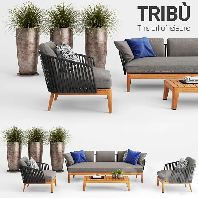 TRIBU MOOD SOFA & CLUB CHAIR 3D Model