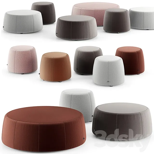 Tribu nomad poufs 3D Model