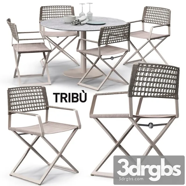 Tribu regista chair set 02 2 3D Model Free