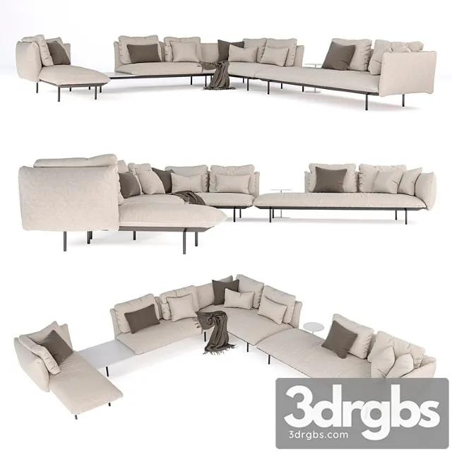 Tribu senja modular garden furniture 2 3D Model Free