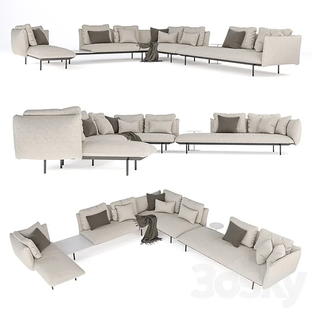 TRIBU Senja modular garden furniture 3D Model