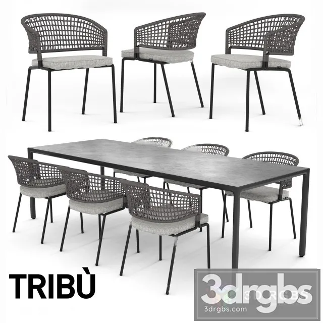 Tribu Table and Chair 3D Model Free