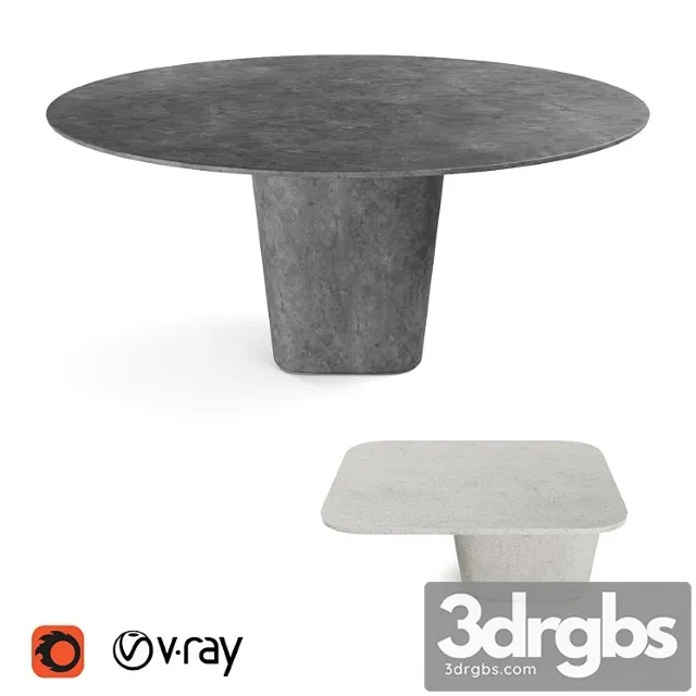 Tribù tao outdoor garden tables 2 3D Model Free