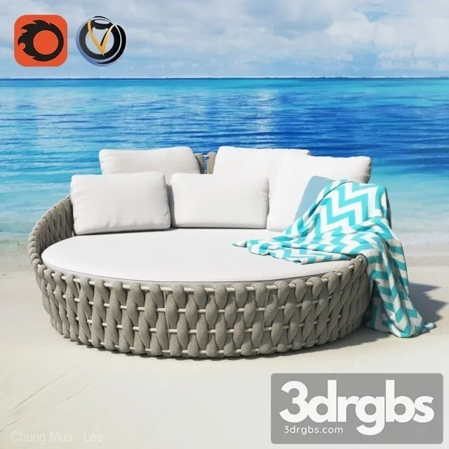 Tribu Tosca Daybed Borona 3D Model Free