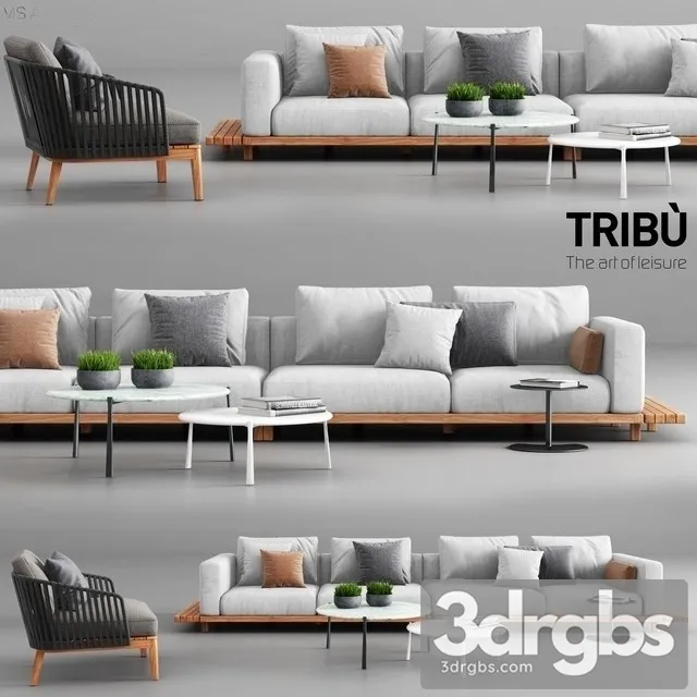 Tribu Vis Sofa Mood Club Chair 3D Model Free