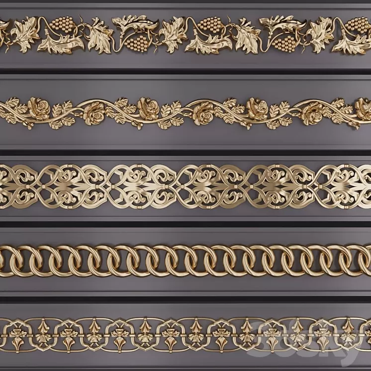 Trim Ornament 121 3D Model Free Download