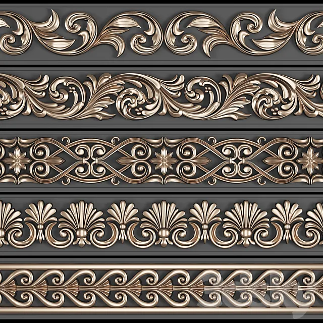 Trim Ornament Vol-03 3DModel