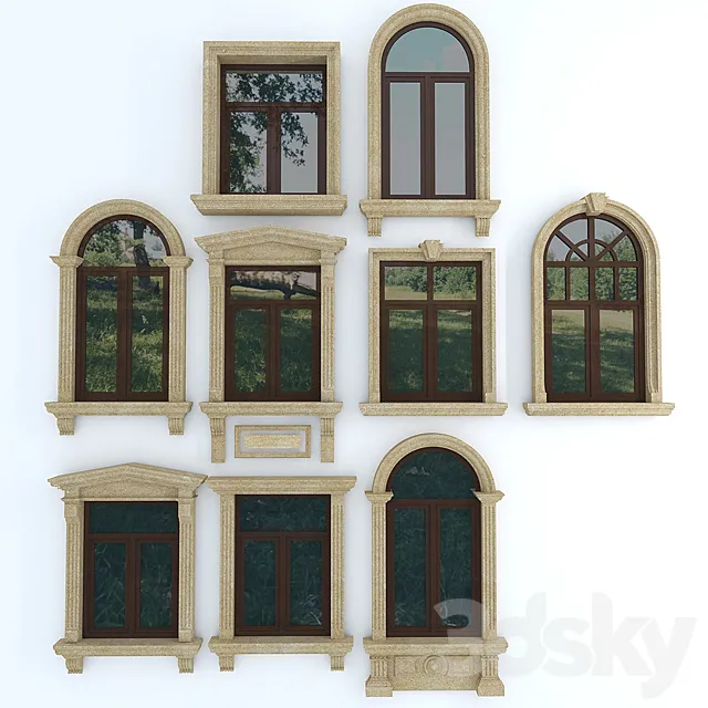 Trim. window frames 3DModel