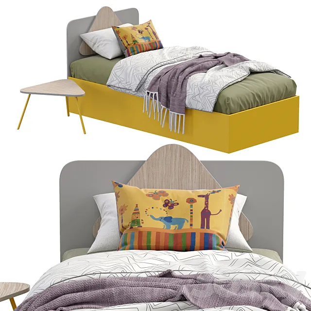 TRIO SINGLE BED 2 by Nidi 3DModel