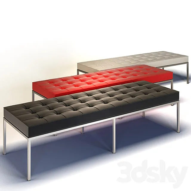 Triple bench Florence COSMORELAX 3DModel