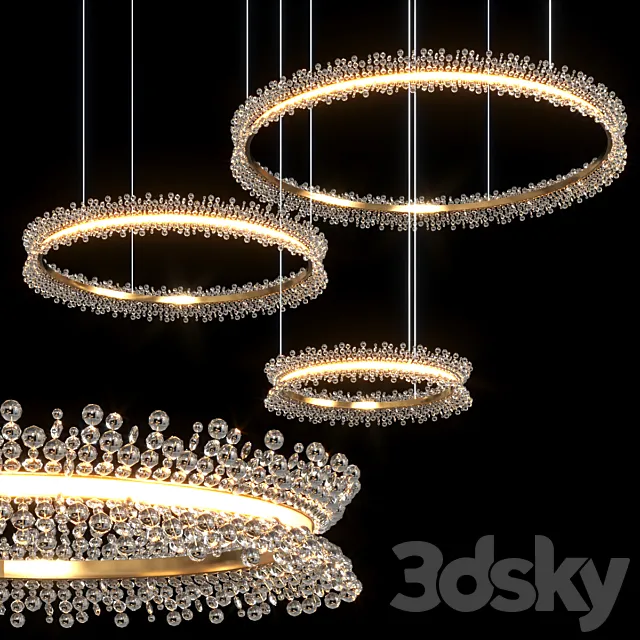 Triple & Dou Ring chandelier of Thera 02 Free Download