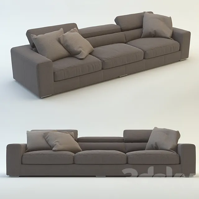 Triple Sofa 3D Model
